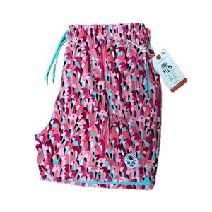Ocean Outfitters Flamingo Print Swim Trunks
